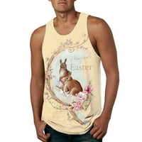 Muški ljeto Uskršnji modni casual 3D digitalni tiskani prsluk vještači za muškarce Čvrsti komforne majice