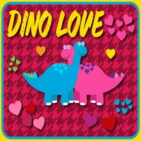 Dino Love by Brandi Fitzgerald Childrens Grafička umjetnost