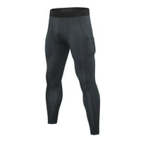 Muškarci Sportski prostirgani pantalone za brzo sušenje Wicking Wicking fitness hlače tamno sivo xl