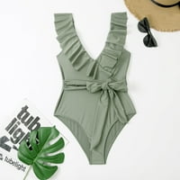 Tawop skromni kupaći kostimi za žene kupaće kupaće za žene zelene 10