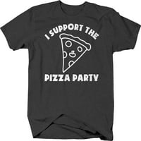 Podrška Pizza Party Love Graphic majice Xlage tamno siva
