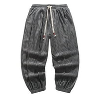 Zuwimk pantalone za muškarce, muški obični fit udobni flek struk Jean Grey, 4xl