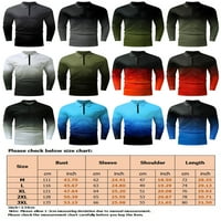 Niveer Men Casual patentni zatvarač MENS Athletic Polo majica reverl radovi gradijent Classic Fit Tee