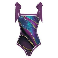 Laskavi kupaći kostimi za žene odjeću za plažu plus veličine Bikinis bez kaiševa na plaži Purple l