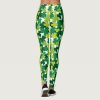 Ženska jastučića Sretno Zelene hlače Ispiši gamaše hlače za jogu trčeći pilates teretana ženska nogavica