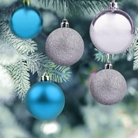Naierhg božićna kugla osjetljiva za više sjajnih sjaja Xmas Decor privjesak za ponovno korice kuglice