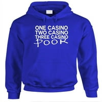 Casino dva kazino tri kazino siromašne - ruino pulover Hoodie, Royal, 2xl