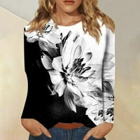 Košulje s dugim rukavima za žene Slatke grafičke majice za ispis Bluze casual plus veličina osnovnih