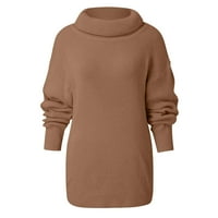Ženski zbori čišćenje Ženska solidna boja Turtleneck Knit Pile COLLAR Plus size labav kornjač džemper