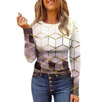 Duga tunika Ženska košulja V set za košulju s majicom za ženska bluza