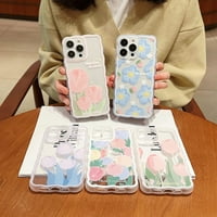 Slatka futrola iPhone PRO MA za žene djevojke, lijep cvjetni uzorak maha komforan dizajn za Girly, tanak