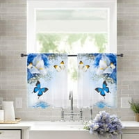 Paille drapes Dekor Valance Topper luksuzni prozor val val vodopad ravno kratki zavjese Style- W: 53