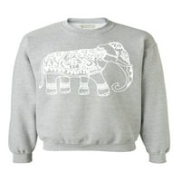 Neugodni stilovi Bijeli slon siseni s uzorkom s uzorkom za žene sljezni džemper za njega Duks za gazgalice