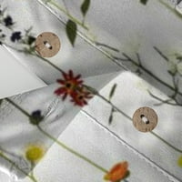 Pyju ženske pamučne majice kratkih rukava, plus veličine cvjetni print casual tunika Ljetni boemski