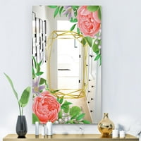 Art DemandArt 'Efforutrentna zlatna ružičasta 6' modernog ogledala - štampano zidno ogledalo 27.5in.x39.5in