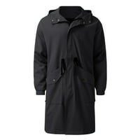 Pxiakgy zimski kaputi za muškarce vitke zimski kaput rever ovratnik dugih rukava kožna jakna vintage