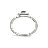 Carat laboratorija stvorio je plavi safirni prsten u srebru sterlinga sa 14K zlatnim akcentima