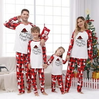 Gotyou Family Božićni pidžami, dame Božićni roditelj-dječji odijelo okruglo vrat dugih rukava plairano