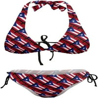 Ponos zastava Portoriko zastava Ženski dva kupaći kostim Halter bikini set kupaći kostimi kupaći odijelo