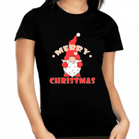 Funny plus božićne majice za žene plus veličine Božićne odjeće slatka gnome smiješna božićna majica