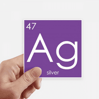 Kesteranski elementi Period Tabela Tranzicija Metali Silver AG naljepnice Square vodootporne naljepnice