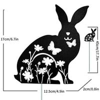 Clearsance Iron Art Rabbit Garden Dodatak Početna Viseći ukras hardverski zanat zlato