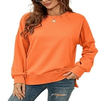 Grianlook dame labavi fit crew vrat pulover dugih rukava pune boje na vrhu pada baggy dukserirt narandžasti