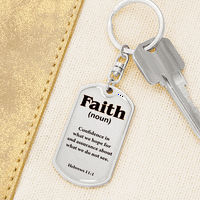 Ogrlica s pismom Faith Definirani Hebreji okretni gumb za pse za pse od nehrđajućeg čelika ili 18K zlato