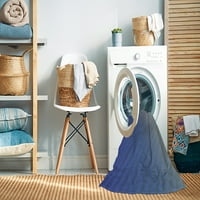Ahgly Kompanija mašina za pranje u zatvorenom okruglim prelaznim lakim ljubičastom plavim prostirkama,
