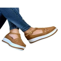 Lacyhop žene modne solidne sandale u boji Platform okruglog prstiju casual cipele povećavaju visinu