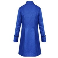 Plava odijela za muškarce Muškarci Zimski topli vintage jaknu za rezanje kaputa za obnovke za obnovke
