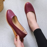 Wofedyo Cipele za žene modne proljeće i ljetne žene Jednostruke cipele klina na petu okrugla prstom