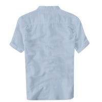 MENS PLUS majica za čišćenje ljeto hladna i tanka prozračna ovratnik viseće obojene gradijentne pamučne